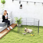 PawHut Foldable Metal Exercise Dog Playpen, Expandable Pet Fence - 8 Panels-Combine multiple sets for a larger, more versatile activity area for pets