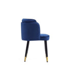 Manhattan Comfort Zephyr 21.65" Modern Velvet Upholstered Dining Chair - Royal Blue-Standard 4-Leg Base