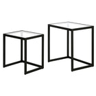 Hudson&Canal Rocco Rectangular Nested Side Table - Blackened Bronze-Larger table is 22”W x 16”D x 24”H, smaller table is 18”W x 14”D x 20”H