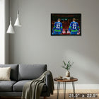 Henrik Sedin and Daniel Sedin Canucks Anthem - Framed Canvas - 31" x 22"-Ready to hang - arrives fully assembled
