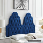 Modway Augustine Tufted Performance Velvet Twin Headboard - Navy-Performance Velvet Upholstery
