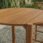 Modway Eleni Round 35" Outdoor Teak Wood Round Bar Table - Natural-Seats Two