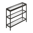 Hudson&Canal Alexis 36"W Console Table - Blackened Bronze-A modern contemporary design for your entryway, living room, den, and more