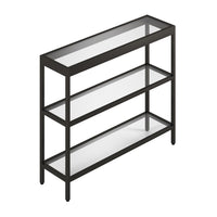 Hudson&Canal Alexis 36"W Console Table - Blackened Bronze-A modern contemporary design for your entryway, living room, den, and more