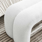 Modway Dax 50.5" Chenille Upholstered Accent Bench - Frost-Solid Wood Frame