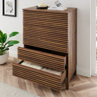 Modway Render 5-Drawer Chest - Walnut-Full Glide Drawers