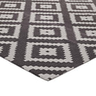 Modway Alika Abstract Diamond Trellis Area Rug - 5 ft W x 8 ft L - Ivory/Charcoal-Gripping Jute Fabric Underside