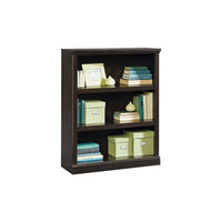 Sauder 3-Shelf Bookcase, Jamocha Wood-Features two adjustable shelves and one fixed shelf