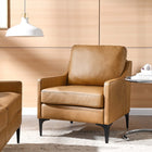 Modway Corland Leather Armchair - Tan-Leather Upholstery