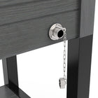 Permasteel 80 qt Wood Grain Rolling Patio Cooler with Divider - Grey-Four swivel caster wheels (two lockable)
