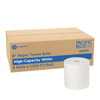 Georgia-Pacific Pacific Blue Ultra Hardwound Roll Paper Towel - White - 1150' - 6 Pack-Hardwound paper towels fit both automated and mechanical dispensers and are perfect for drying hands or cleaning up messes