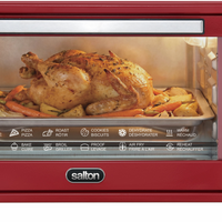 Salton NuRetro Digital Air Fryer Toaster Oven - Space Cherry-Air fry! enjoy crispy, golden results faster with circulating hot air that cooks evenly using little to no oil—perfect for healthier meals.