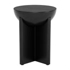 Zuo Tume Side Table - Black-Painted Mango Wood round shape tabletop
