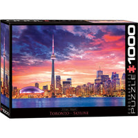 Eurographics Toronto Skyline Puzzle - 1000 Pieces-Recycled board