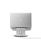 ShoppingAll Ergonomic Laptop Stand with 360-Degree Swivel Base for Laptops Up to 17" - Silver-This laptop stand is compatible with most tablets and laptops from 10" up to 17" such as MacBook Air, MacBook Pro, Pixelbook, Dell XPS, HP, ASUS, Lenovo, Acer, Chromebook, and most other 11 inch - 17 inch laptops