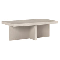 Hudson&Canal Boden 44"W Rectangular Coffee Table - Alder White-A contemporary Scandinavian design for your living room, den, and more