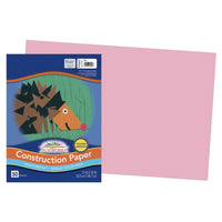 Prang Construction Paper - Pink - 12" x 18" - 50 Sheets-Heavyweight groundwood construction paper
