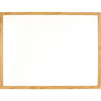 Staples Economy Dry-Erase Board - Non-Magnetic - Oak Frame - 24" x 36"-Ideal for breakrooms and factory floors