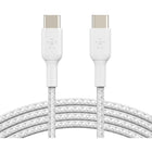 Belkin Braided USB-C to USB-C 2.0 Cable - 1m - White-Double-braided nylon exterior provides strength and durability 
