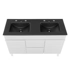 Modway Render 48" Double Sink Bathroom Vanity - White/Black-Fixtures Not Included
