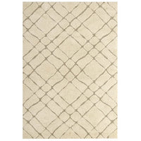 Modway Jubilant Verona Abstract Geometric Shag Area Rug - 5 ft W x 8 ft L - Creame/Beige-Verona Abstract Geometric Shag Area Rug