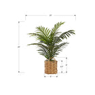 Monarch Specialties 24" Artificial Indoor Palm - Table - Floor - Beige Woven Basket-This easy-care faux potted plant is made from the highest quality materials and requires no maintenance or watering, for a sustainable, environmentally friendly decorative accent that will last a lifetime