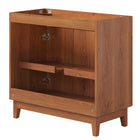 Modway Miles 36" Bathroom Vanity Cabinet - Walnut-Non-Marking Foot Caps