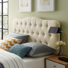 Modway Annabel Upholstered Fabric Full Headboard - Ivory-Fine polyester upholstering