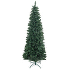 HOMCOM 7' Tall Pencil Artificial Christmas Tree with Steel Base - Green-7ft tall green tree, providing a healthy, natural look 