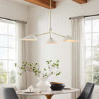Modway Journey 3-Light 14" Arm Pendant - White-Metal Shades