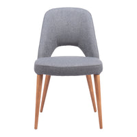 Zuo Leith Dining Chair - Grey - Set of 2-Comfy and durable polyester fabric