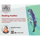 Oscardo Healing Feather by Michelle Stoney Phone Bag-Compact & Ethical Design - Made from durable synthetic leather in a convenient 13cm x 20cm x 4cm size, with royalties paid to the artist or their estate for every purchase