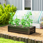 Outsunny Raised Garden Bed - 475" L x 23.5" W x 12" H - Grey-Solid steel construction with anti-rust coating for reliable use 