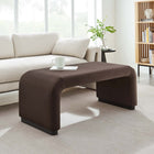 Modway Koda Performance Velvet Waterfall Ottoman - Black/Chocolate Brown-Stain-Resistant Fabric