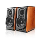 Edifier S1000W WiFi Audiophile Active Bookshelf 2.0 Speaker with Multiple Inputs Connection - Brown-Enjoy voice control via third-party voice assistants like Alexa, and stream music from popular services like Spotify Connect and AirPlay 2, ensuring a seamless listening experience