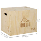 Soozier 3-in-1 Wooden Plyo Box - Natural-Carved handles for easy moving of the plyo box