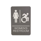 Headline Sign Men's And Women's Restroom ADA Signs Combo Pack with Dynamic In-Motion Accessible - 6" x 9" - Grey/White-5