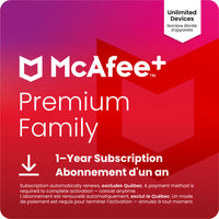McAfee+ Premium Family Antivirus & Internet Security - Unlimited Devices (Windows/Mac/Android/iOS/ChromeOS)-1-Year Subscription with Auto-Renewal [Digital Download]-One plan protects the whole family and all your household devices under one subscription.