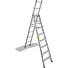 Featherlite 2700 Series 16' Industrial Duty Aluminum Multi-Way Ladder-Stepladder Height: 8'