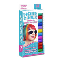 The Pencil Grip Hair Colouring Chalk Set - 12 Colours-A great way to add beautiful, vibrant colours to your hair