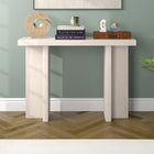 Hudson&Canal Dimitra 42"W Console Table - Alder White-Clean with a soft, dry cloth and no harsh chemicals or abrasive cleaning materials