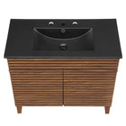 Modway Render 36" Bathroom Vanity - Walnut/Black-8