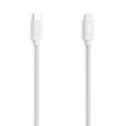 NXT Technologies 6 ft. Braided  Lightning  to USB-C Cable - White-Braided USB-C charging cable resists snags and tangles