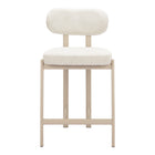 Zuo Aurea Counter Stool - Light Grey - Set of 2-Ergonomic and supportive footrest