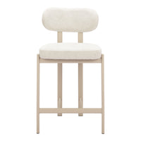 Zuo Aurea Counter Stool - Light Grey - Set of 2-Ergonomic and supportive footrest