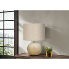Monarch Specialties 20" H Contemporary Table Lamp - Beige Concrete / Beige Shade-The easy to use 3-way rotary switch holds a single bulb (not included) with a maximum outage of 100W/120V to adjust the lighting ambiance and instantly brighten or dim a room