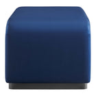 Modway Koda Performance Velvet Waterfall Ottoman - Black/Midnight Blue-Adjustable Foot Caps