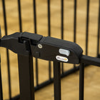 PawHut 30" H Adjustable 8-Panel Dog Playpen-Solid steel frame with powder coated finish, safe and durable for long-term use 