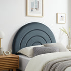 Modway Solana Arched Performance Velvet Twin Headboard - Cadet Blue-Arch-Shaped Headboard
