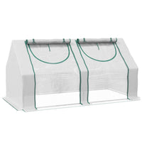 Outsunny 6' x 3' x 3' Portable Mini Greenhouse- Double covers can be used alternately or stacked together to enhance warmth in winter
 